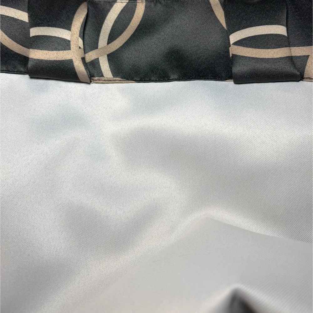 Blackout Window Curtain Panels Set of 2 Black Gold Geometric Circle